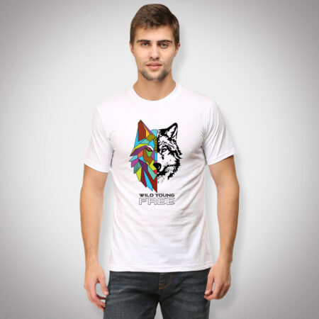 Wild, Young & Free - Men Half Sleeve Printed Tees