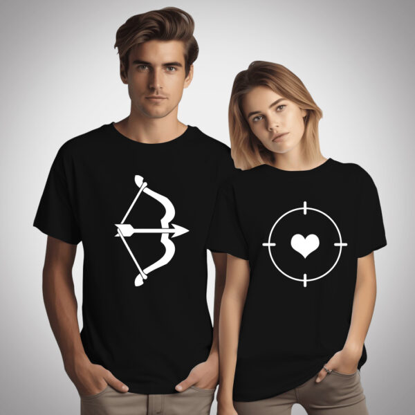 Bow & Arrow - Couple Half Sleeve Printed Tees
