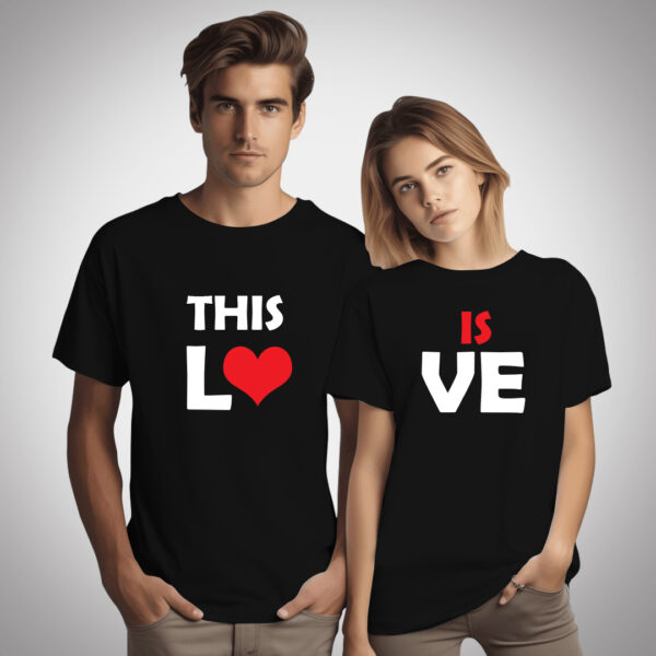 This is Love - Couple Half Sleeve Printed Tees