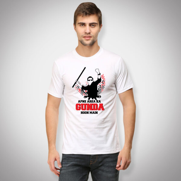 Apne Area Ka Gunda - Men Half Sleeve Printed Tees