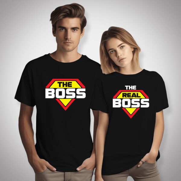 Real Boss - Couple Half Sleeve Printed Tees