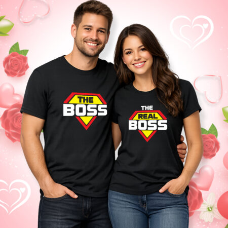 Real Boss - Couple Half Sleeve Printed Tees