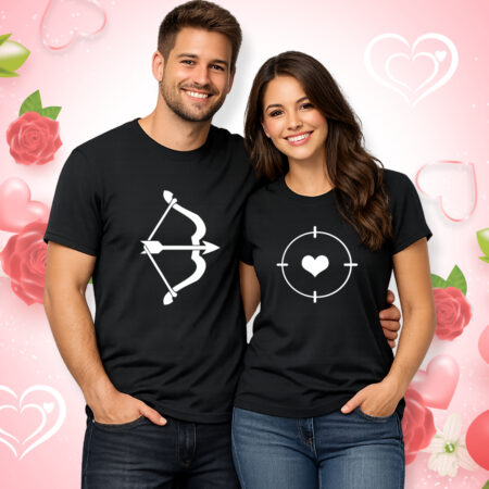 Bow & Arrow - Couple Half Sleeve Printed Tees