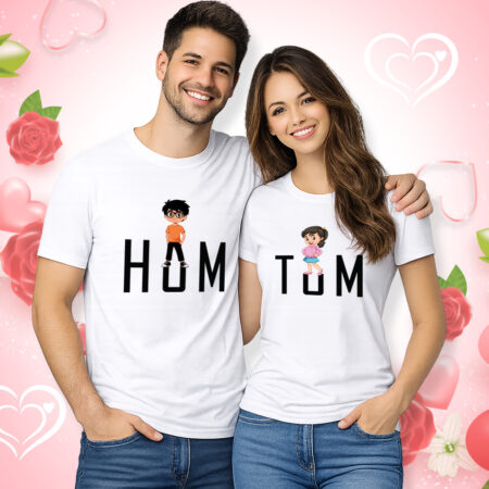 Hum Tum - Couple Half Sleeve Printed Tees