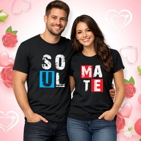 Soulmate - Couple Half Sleeve Printed Tees