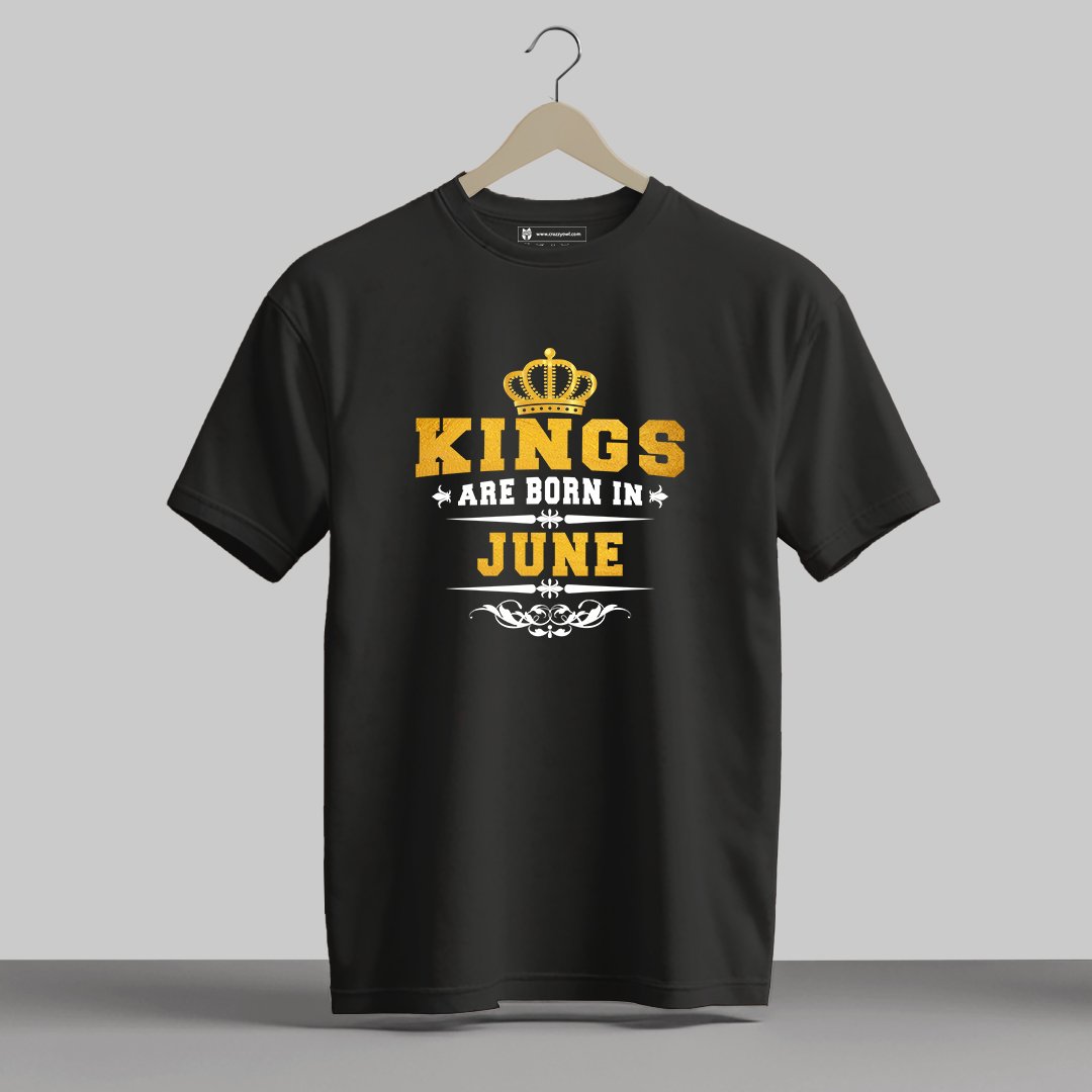 Kings are Born in June - Men Half Sleeve Printed Tees