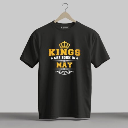Kings are Born in May - Men Half Sleeve Printed Tees